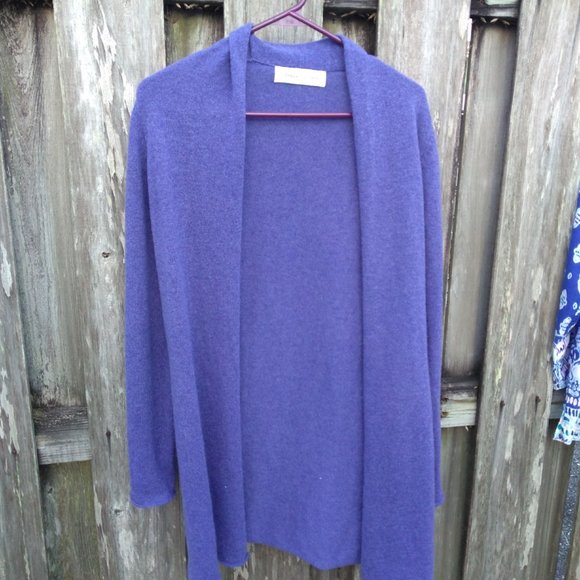 LAMBERTO LOSANI Purple Cashmere Cardigan S - Picture 2 of 6
